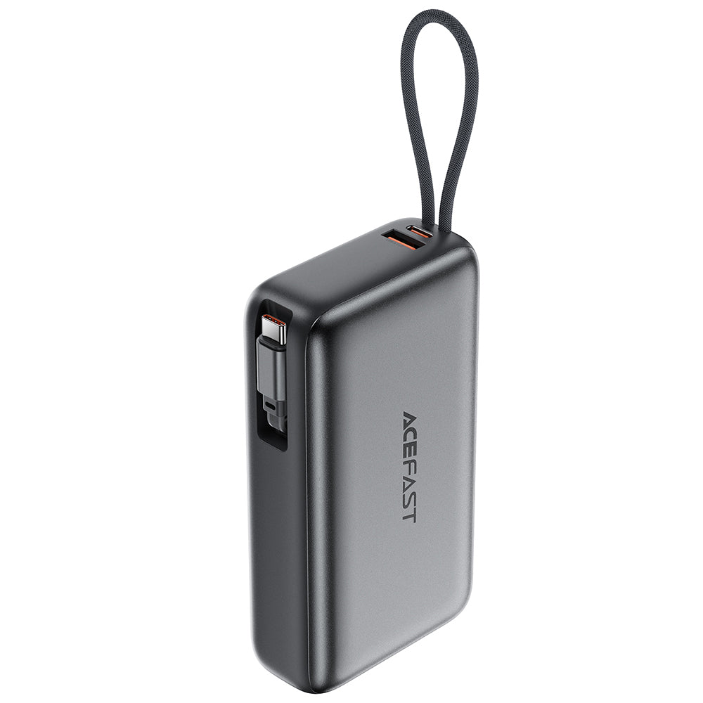 Vanjska baterija Acefast M34, 20000mAh, 45W, QC + PD, 1 x USB-A - 2 x USB-C, Siva