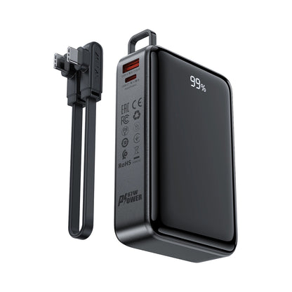 Vanjska baterija Acefast M4, 20000mAh, 67W, PD, 1 x USB-A - 2 x USB-C, Crna