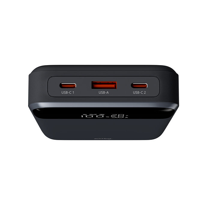 Vanjska baterija Allity. APB-200 PocketPower, 19200mAh, 130W, QC + PD, 1 x USB-A - 2 x USB-C, Siva