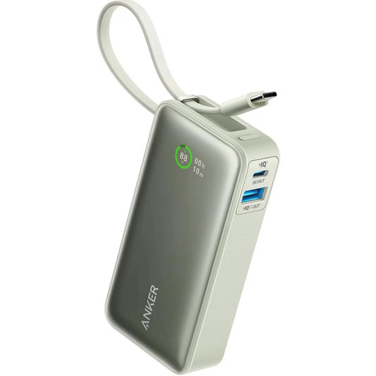 Vanjska baterija Anker Nano, 10000mAh, 30W, QC + PD, 1 x USB-A - 2 x USB-C, Zelena A1259G61