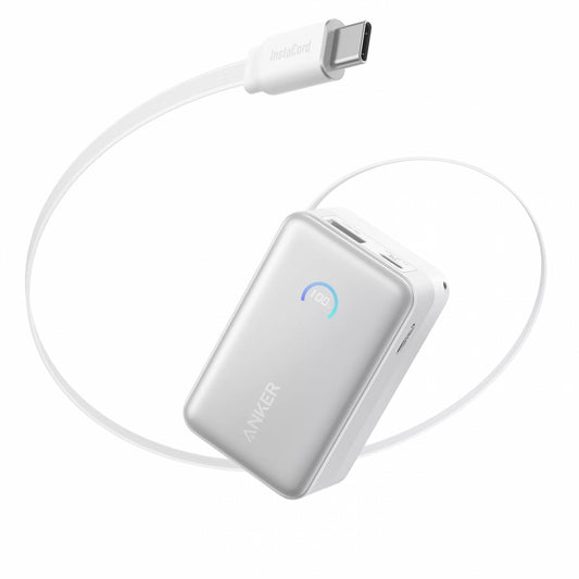 Vanjska baterija Anker Nano, 10000mAh, 45W, QC + PD, 1 x USB-A - 1 x USB-C, Bijela A1638H21