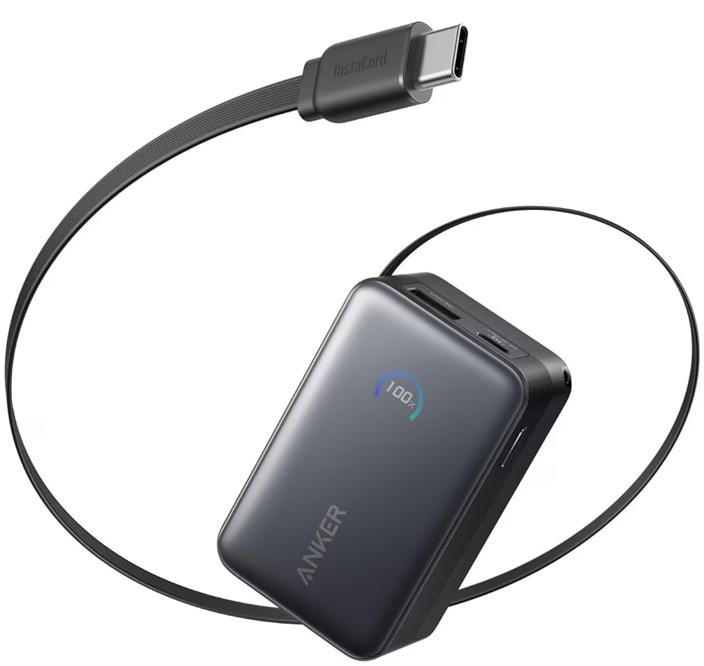 Vanjska baterija Anker Nano, 10000mAh, 45W, QC + PD, 1 x USB-A - 1 x USB-C, Crna A1638H11