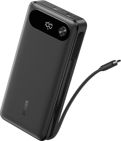 Vanjska baterija Anker PowerCore, 20000mAh, 87W, QC + PD, 1 x USB-A - 2 x USB-C, Crna, Ponovno zapečaćena A1383H11
