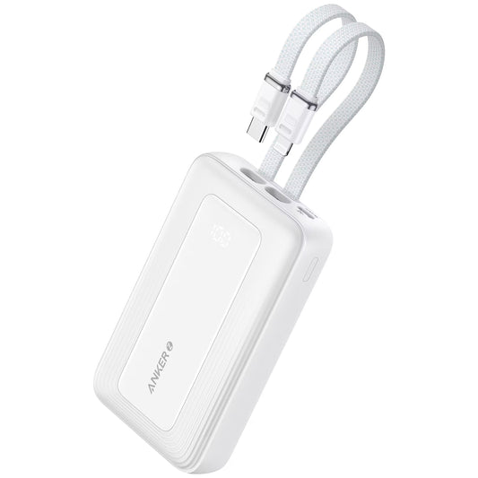 Vanjska baterija Anker PowerCore, 20000mAh, 30W, QC + PD, 1 x Lightning - 1 x USB-A - 2 x USB-C, Bijela A1681H21