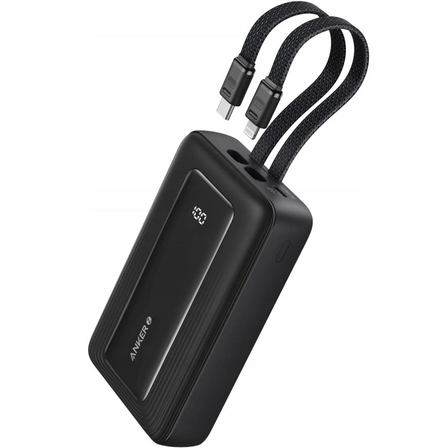 Vanjska baterija Anker PowerCore, 10000mAh, 30W, QC + PD, 1 x Lightning - 1 x USB-A - 2 x USB-C, Crna A1680G11