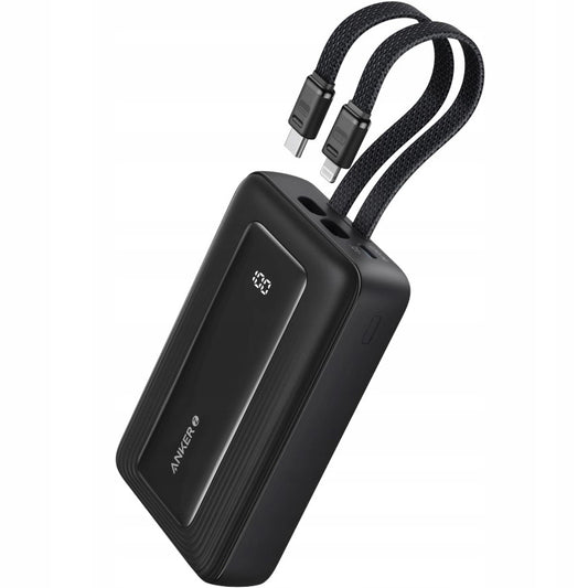 Vanjska baterija Anker PowerCore, 10000mAh, 30W, QC + PD, 1 x Lightning - 1 x USB-A - 2 x USB-C, Crna A1680G11