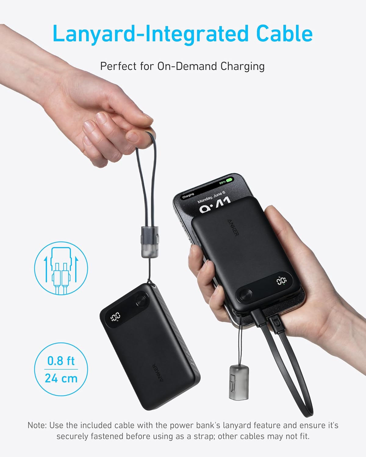 Vanjska baterija Anker PowerCore, 10000mAh, 22.5W, QC + PD, 1 x USB-A - 2 x USB-C, Crna A1257G11