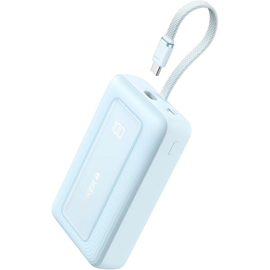 Vanjska baterija Anker Zolo, 20000mAh, 30W, QC + PD, 1 x USB-A - 2 x USB-C, Plava A1689031