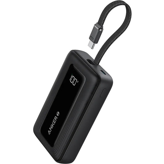 Vanjska baterija Anker Zolo, 10000mAh, 30W, QC + PD, 1 x USB-A - 2 x USB-C, Crna A1688H11
