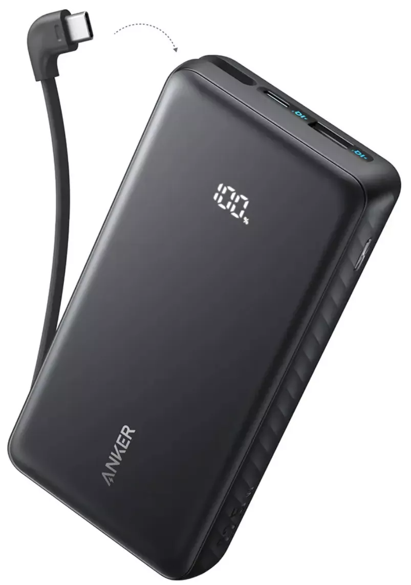 Vanjska baterija Anker Zolo, 20000mAh, 22.5W, QC + PD, 1 x USB-A - 2 x USB-C, Crna A110EH11