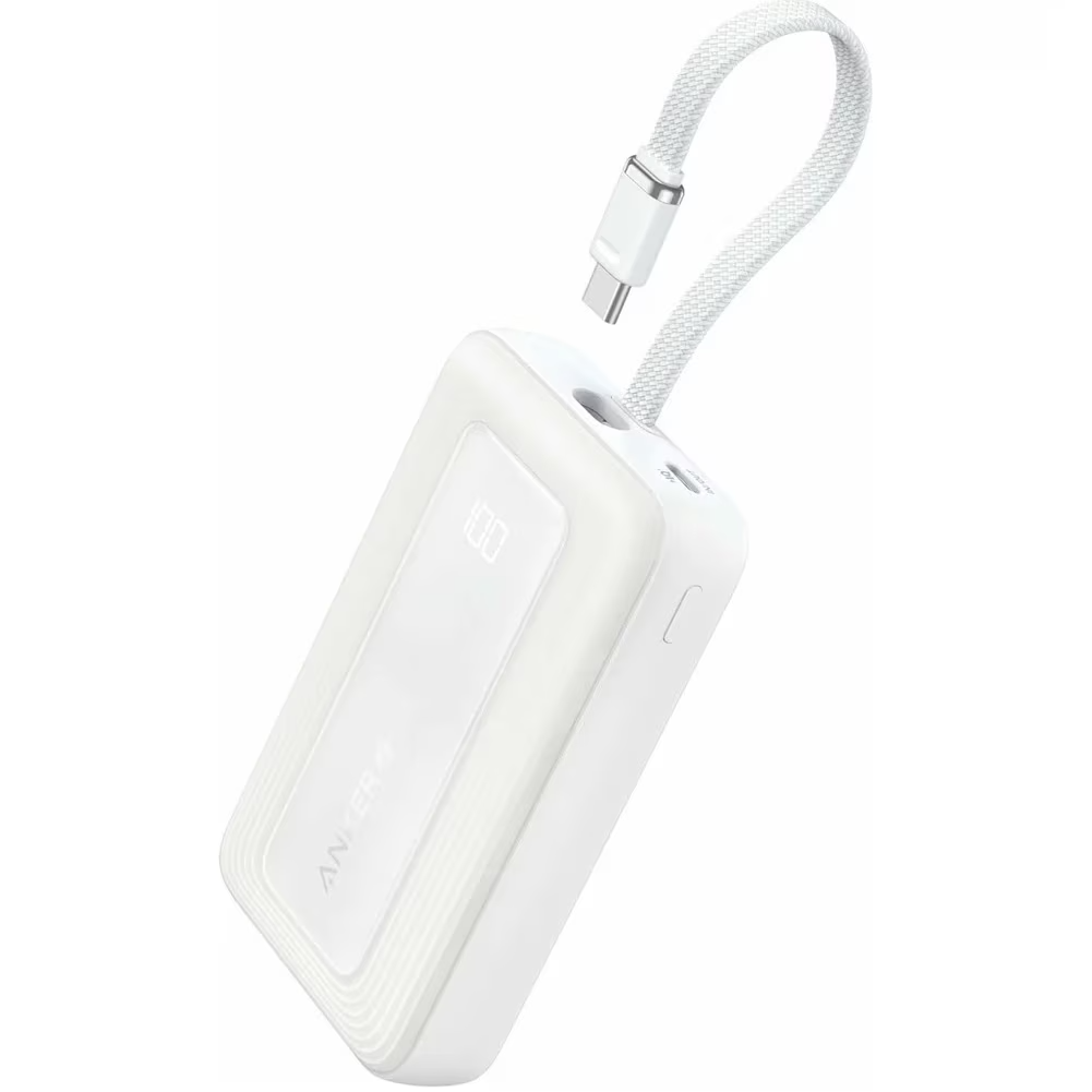 Vanjska baterija Anker Zolo, 20000mAh, 30W, QC + PD, 1 x USB-A - 2 x USB-C, Bijela A1689H21