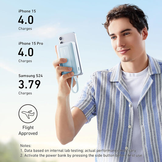 Vanjska baterija Anker Zolo, 20000mAh, 30W, QC + PD, 1 x USB-A - 2 x USB-C, Plava A1689031