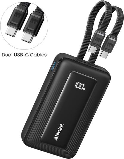 Vanjska baterija Anker Zolo, 10000mAh, 35W, QC + PD, 1 x USB-A - 2 x USB-C, Crna A1680H12