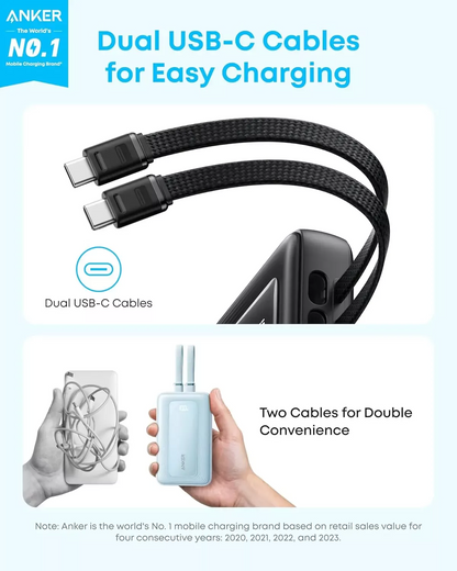 Vanjska baterija Anker Zolo, 20000mAh, 45W, QC + PD, 1 x USB-A - 3 x USB-C, Crna A1681H12