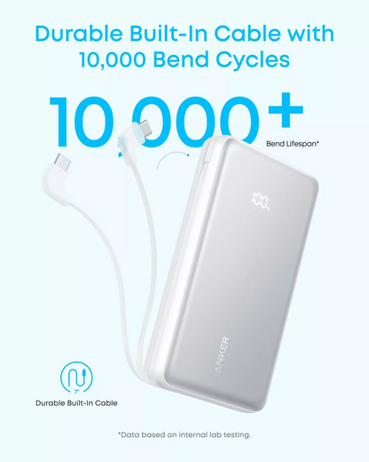 Vanjska baterija Anker Zolo, 20000mAh, 22.5W, QC + PD, 1 x USB-A - 2 x USB-C, Crna A110EH11