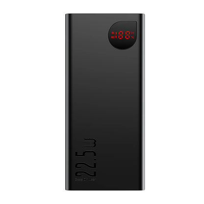 Vanjska baterija Baseus Adaman, 40000mAh, 22.5W, QC + PD, 1 x USB-C - 3 x USB-A, Crna