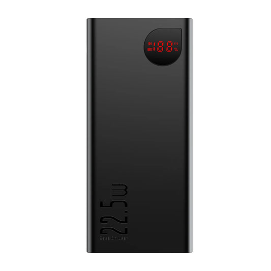 Vanjska baterija Baseus Adaman, 40000mAh, 22.5W, QC + PD, 1 x USB-C - 3 x USB-A, Crna