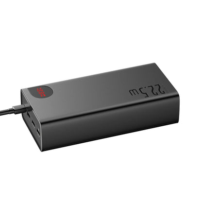 Vanjska baterija Baseus Adaman, 40000mAh, 22.5W, QC + PD, 1 x USB-C - 3 x USB-A, Crna