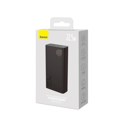 Vanjska baterija Baseus Adaman, 40000mAh, 22.5W, QC + PD, 1 x USB-C - 3 x USB-A, Crna