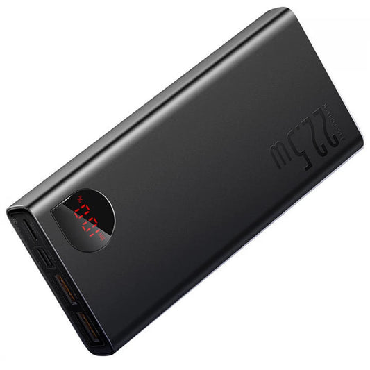 Vanjska baterija Baseus Adaman, 20000mAh, 22.5W, QC + PD, 1 x USB-C - 2 x USB-A, Crna PPAD070101