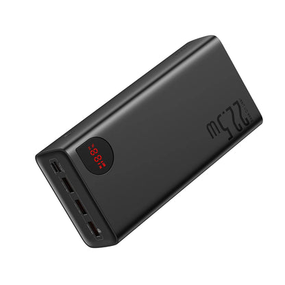 Vanjska baterija Baseus Adaman, 40000mAh, 22.5W, QC + PD, 1 x USB-C - 3 x USB-A, Crna