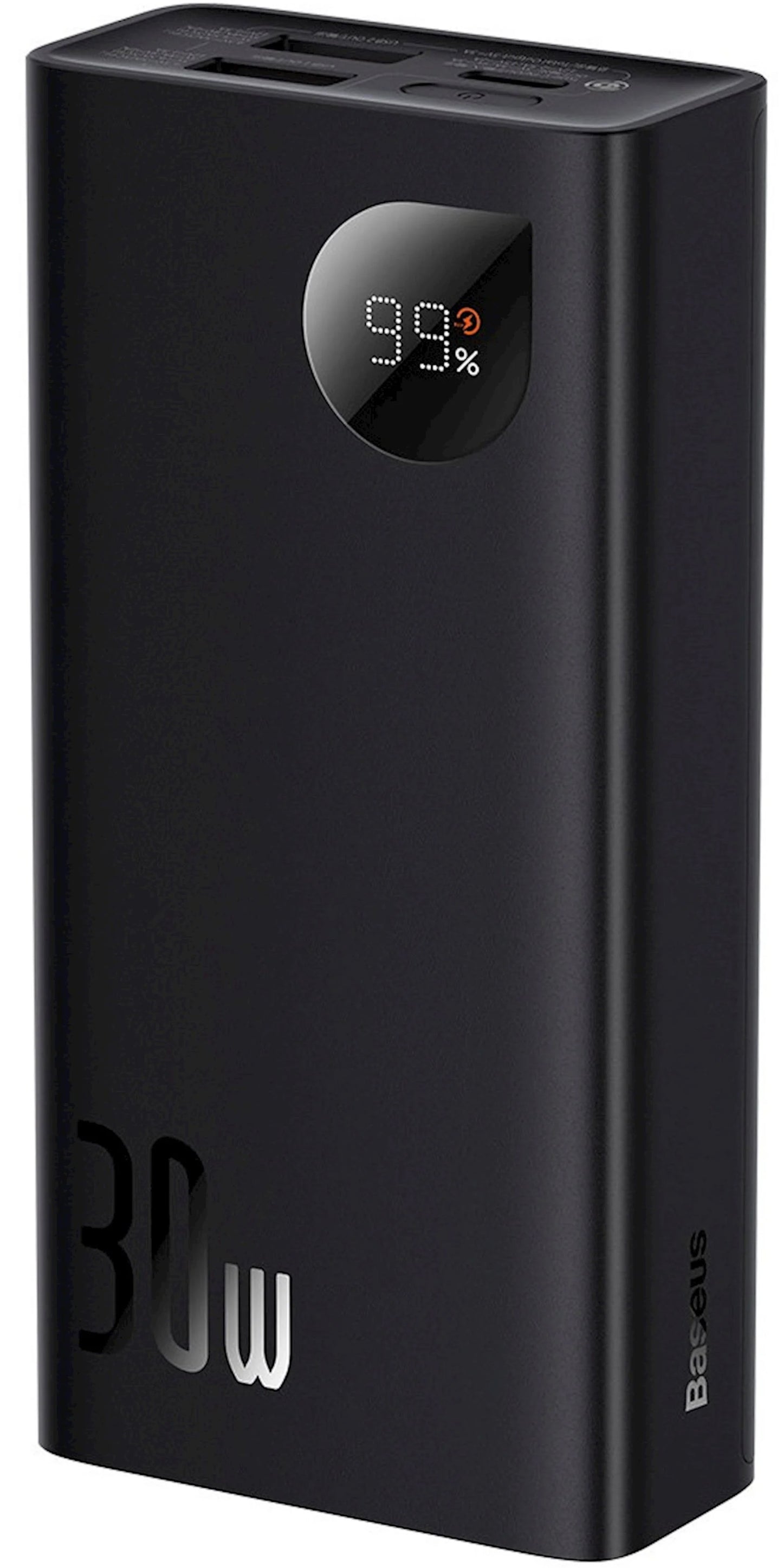 Vanjska baterija Baseus Adaman2, 10000mAh, 30W, QC + PD, 1 x USB-C - 2 x USB-A, Crna PPAD040101