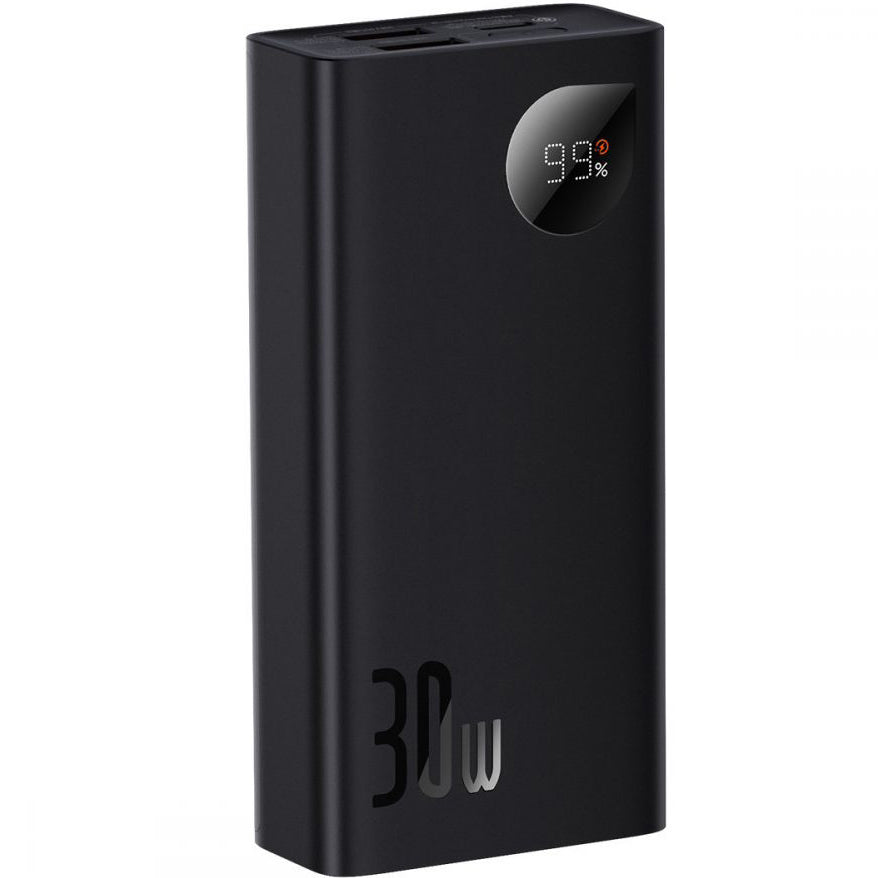 Vanjska baterija Baseus Adaman2, 10000mAh, 30W, QC + PD, 1 x USB-C - 2 x USB-A, Crna PPAD040101