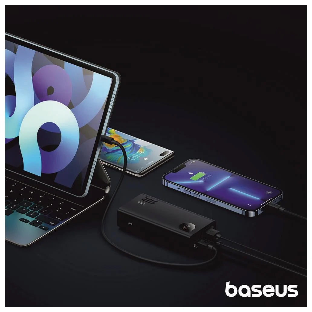 Vanjska baterija Baseus Adaman2, 10000mAh, 30W, QC + PD, 1 x USB-C - 2 x USB-A, Crna PPAD040101