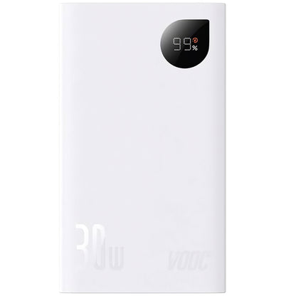 Vanjska baterija Baseus Adaman2, 20000mAh, 30W, QC + PD, 1 x USB-C - 2 x USB-A, Bijela PPAD080102