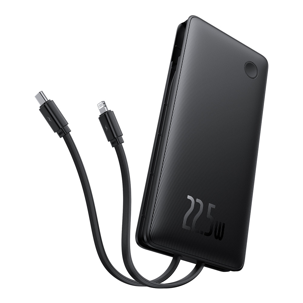 Vanjska baterija Baseus Airpow Lite, 10000mAh, 22.5W, QC + PD, 1 x Lightning - 1 x USB-A - 2 x USB-C, Crna P10067501123-00