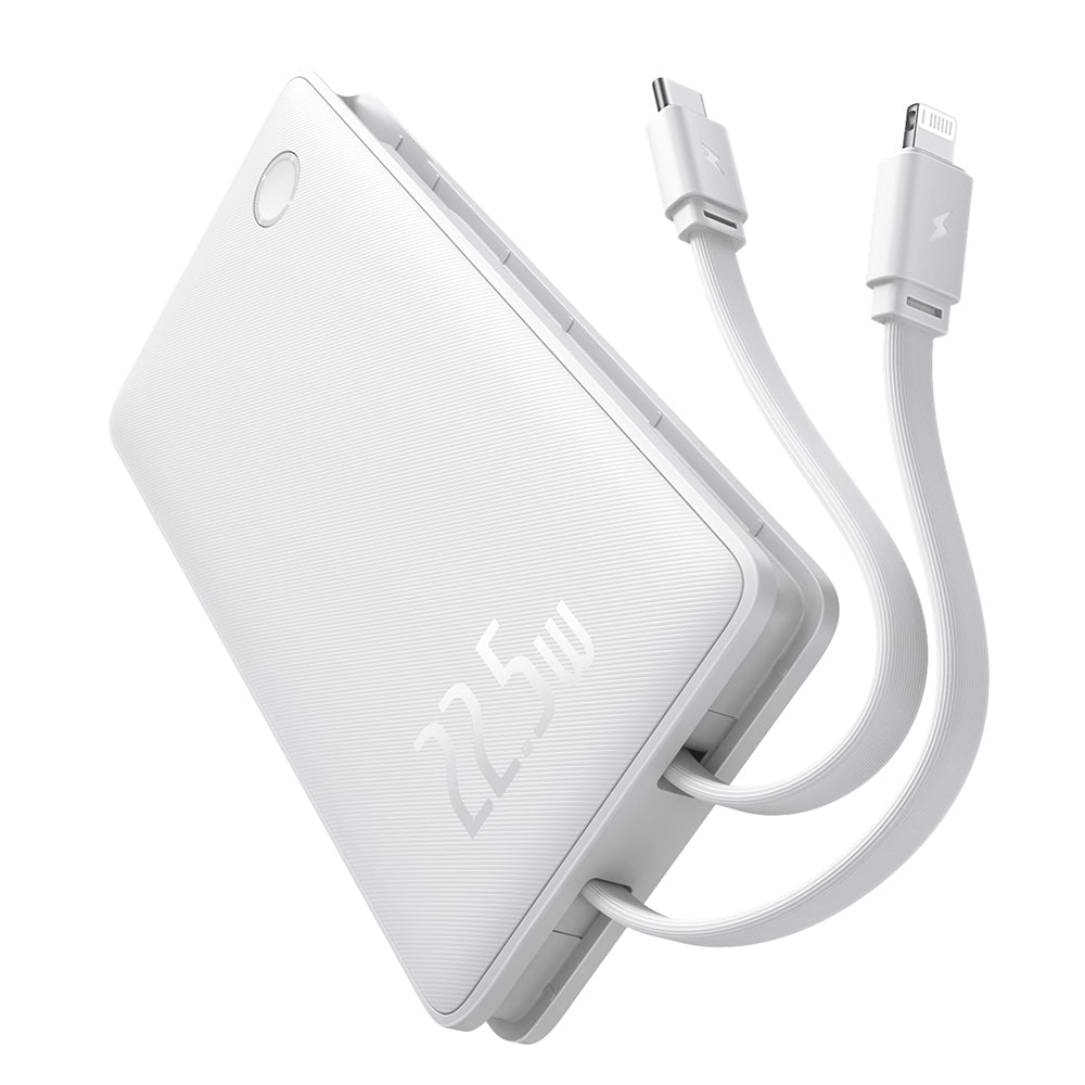 Vanjska baterija Baseus Airpow Lite, 10000mAh, 22.5W, QC + PD, 1 x Lightning - 1 x USB-A - 2 x USB-C, Bijela P10067501213-00