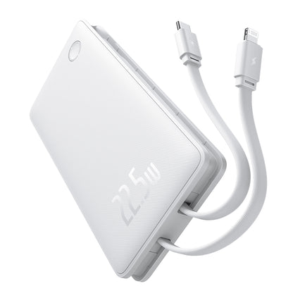 Vanjska baterija Baseus Airpow Lite, 10000mAh, 22.5W, QC + PD, 1 x Lightning - 1 x USB-A - 2 x USB-C, Bijela P10067501213-00