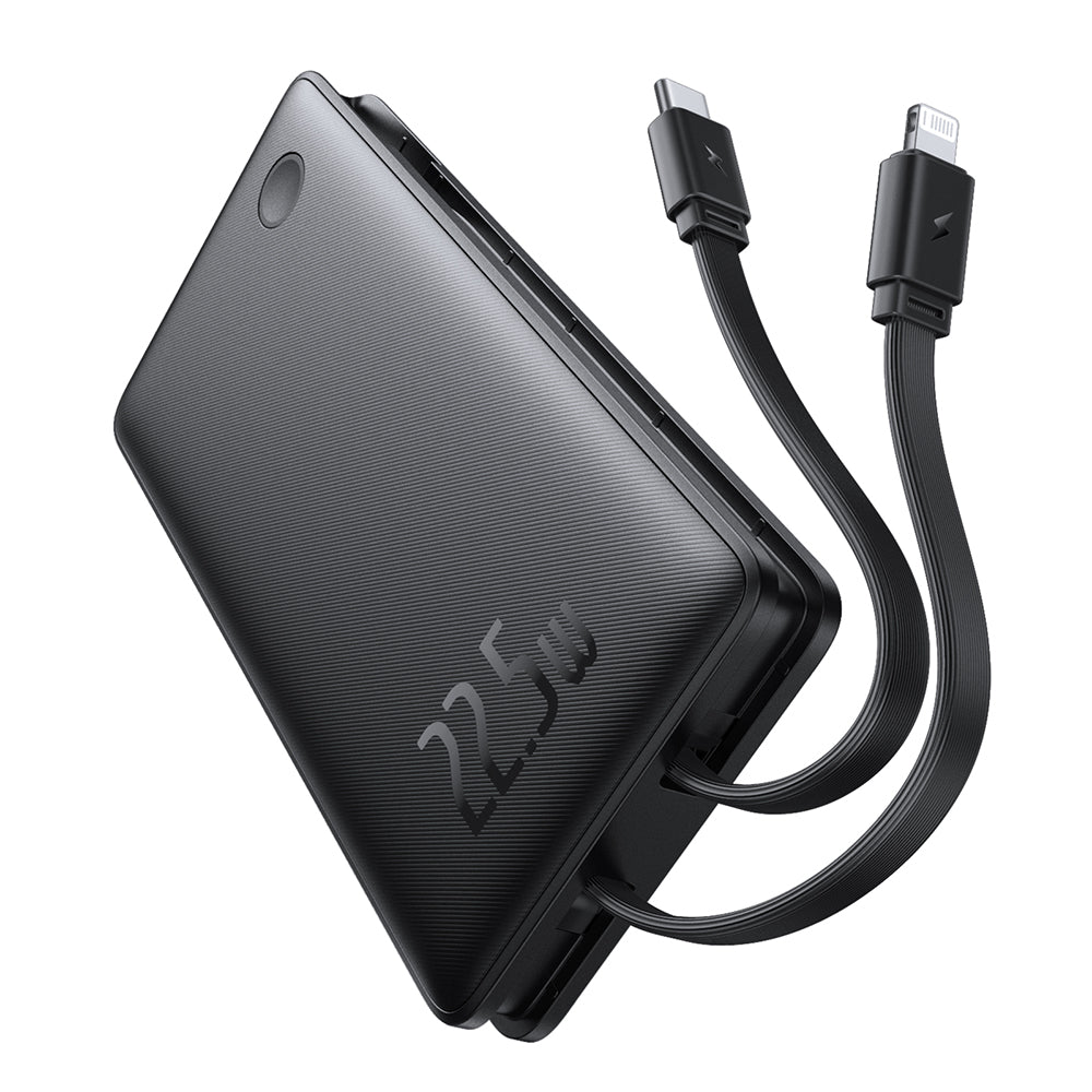 Vanjska baterija Baseus Airpow Lite, 10000mAh, 22.5W, QC + PD, 1 x Lightning - 1 x USB-A - 2 x USB-C, Crna P10067501123-00