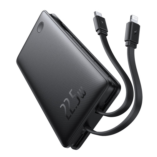 Vanjska baterija Baseus Airpow Lite, 10000mAh, 22.5W, QC + PD, 1 x Lightning - 1 x USB-A - 2 x USB-C, Crna P10067501123-00