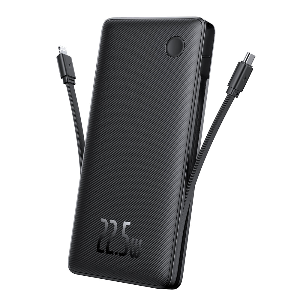 Vanjska baterija Baseus Airpow Lite, 10000mAh, 22.5W, QC + PD, 1 x Lightning - 1 x USB-A - 2 x USB-C, Crna P10067501123-00