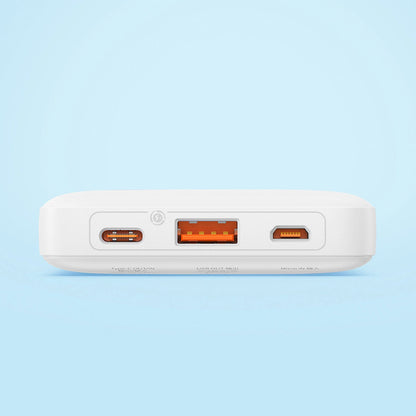 Vanjska baterija Baseus Airpow, 10000mAh, 20W, QC + PD, 1 x USB-A - 1 x USB-C, Bijela