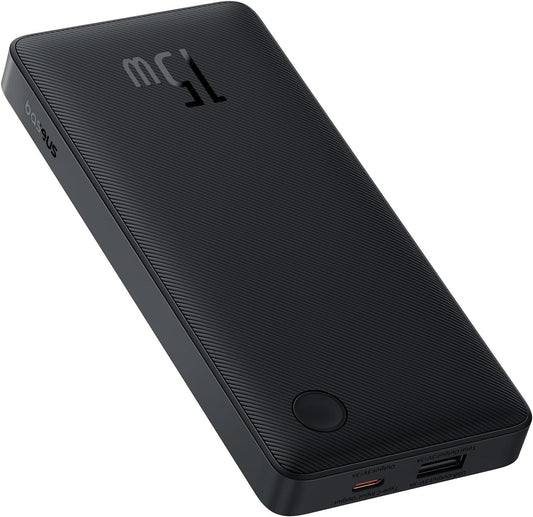 Vanjska baterija Baseus Airpow Lite, 10000mAh, 15W, 1 x USB-A - 1 x USB-C, Crna P10067500123-00