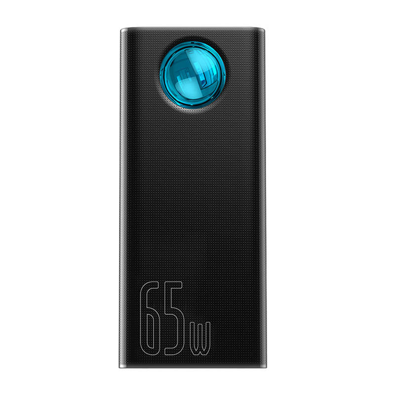 Vanjska baterija Baseus Amblight Digital Display, 30000mAh, 65W, QC + PD, 1 x USB-C - 4 x USB-A, Crna PPLG000101