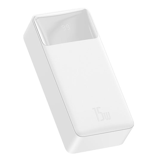 Vanjska baterija Baseus Bipow, 30000mAh, 15W, 1 x USB-C - 2 x USB-A, Bijela PPBD050202