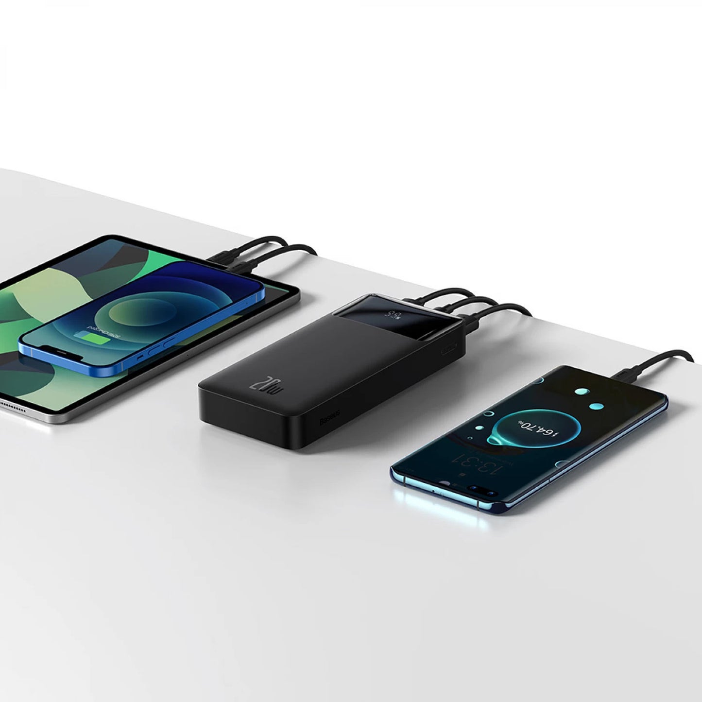 Vanjska baterija Baseus Bipow, 20000mAh, 20W, QC + PD, 1 x USB-C - 2 x USB-A, Crna PPBD050501