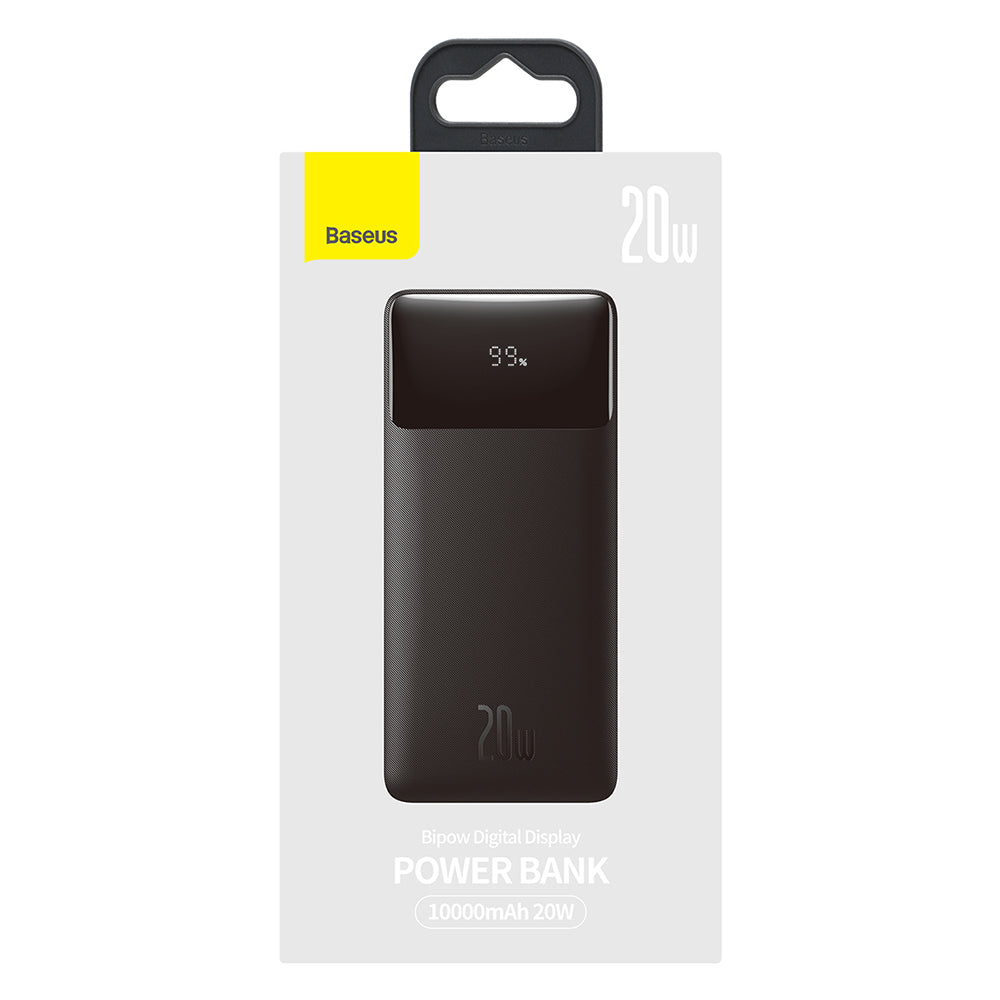 Vanjska baterija Baseus Bipow, 10000mAh, 20W, QC + PD, 1 x USB-C - 2 x USB-A, Crna PPBD050301