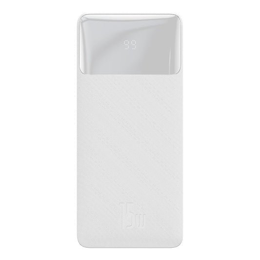 Baterie Externa Baseus Bipow, 10000mAh, 15W, 1 x USB-C - 2 x USB-A, Alba PPBD050002