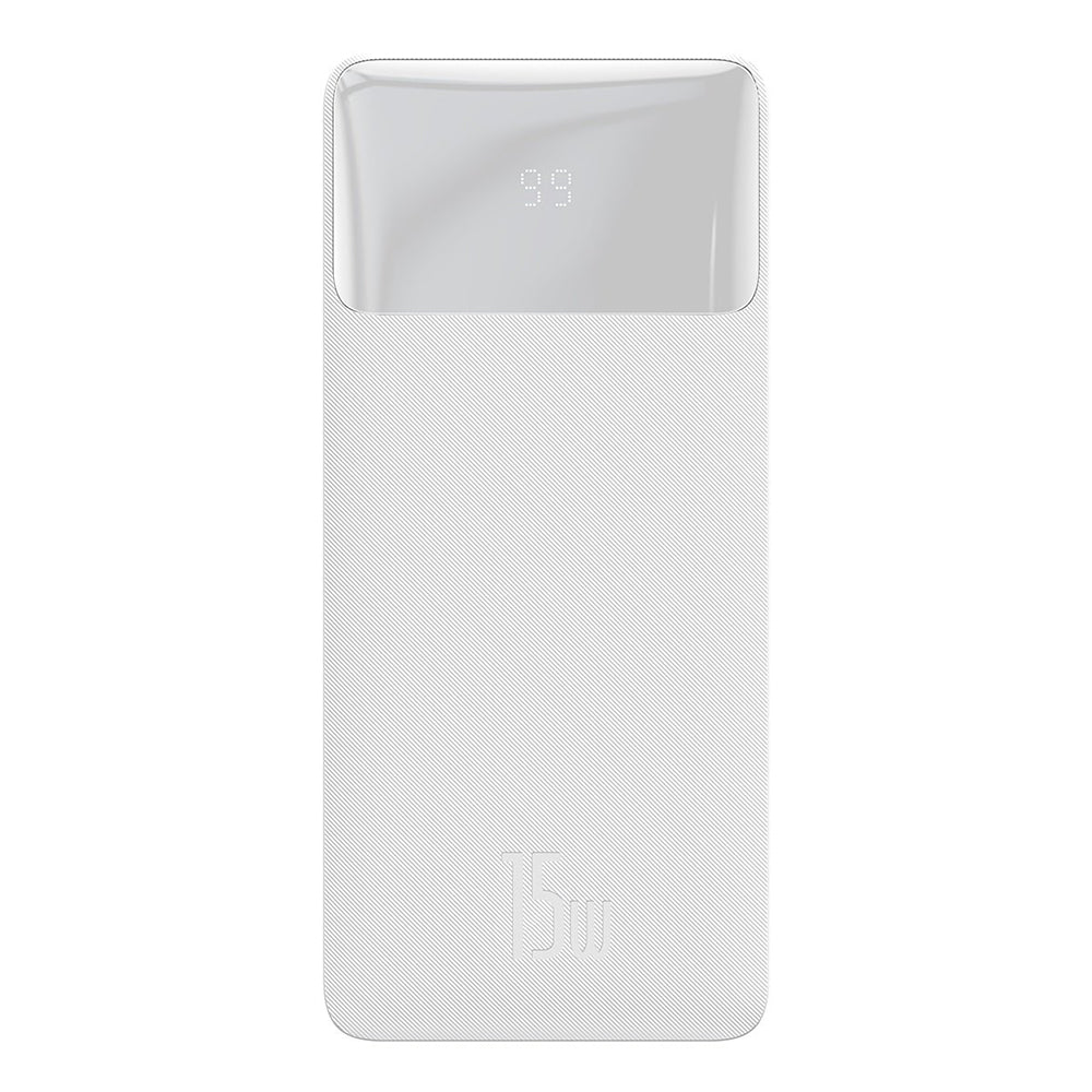 Vanjska baterija Baseus Bipow, 30000mAh, 15W, 1 x USB-C - 2 x USB-A, Bijela PPBD050202