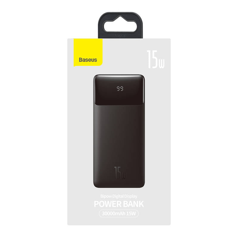 Vanjska baterija Baseus Bipow, 30000mAh, 15W, 1 x USB-C - 2 x USB-A, Crna PPBD050201