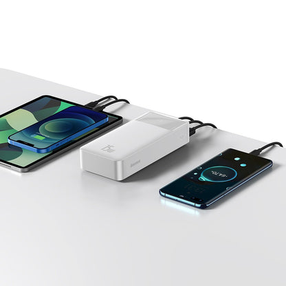 Vanjska baterija Baseus Bipow, 30000mAh, 15W, 1 x USB-C - 2 x USB-A, Bijela PPBD050202