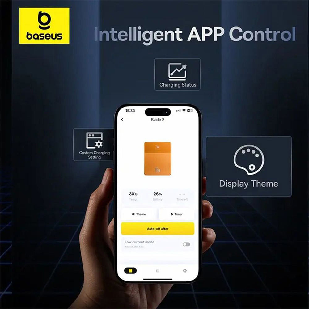 Vanjska baterija Baseus Blade 2, 12000mAh, 65W, PD, 2 x USB-C, Narančasta P10063801733-00