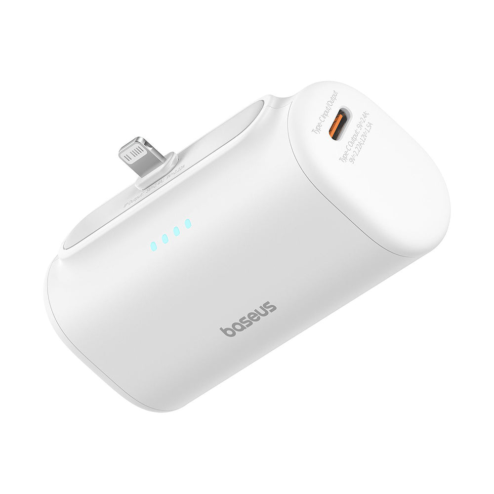 Vanjska baterija Baseus Compact, 5000mAh, 20W, PD, 1 x Lightning - 1 x USB-C, Bijela P10068307213-00
