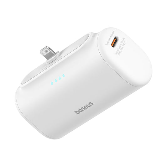 Vanjska baterija Baseus Compact, 5000mAh, 20W, PD, 1 x Lightning - 1 x USB-C, Bijela P10068307213-00