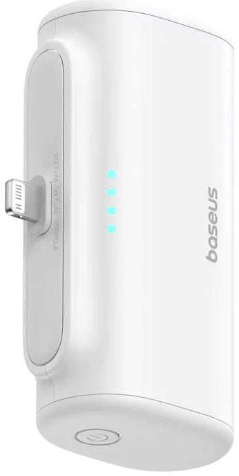 Vanjska baterija Baseus Compact, 5000mAh, 20W, PD, 1 x Lightning - 1 x USB-C, Bijela P10068307213-00