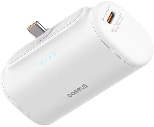 Vanjska baterija Baseus Compact, 5000mAh, 20W, PD, 2 x USB-C, Bijela P10068306213-00